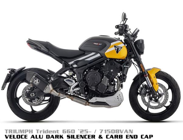 Arrow Veloce Aluminium Dark 71508VAN passend für Triumph