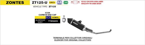 Arrow Icon Aluminium Dark 77505AKN passend für Zontes