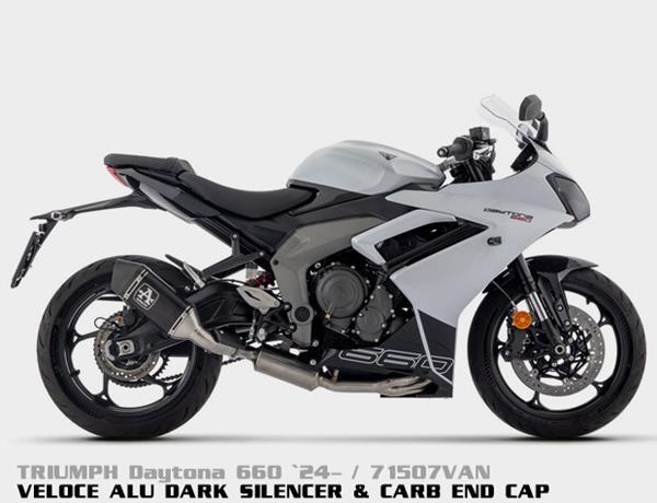 Arrow Veloce Aluminium Dark 71507VAN passend für Triumph
