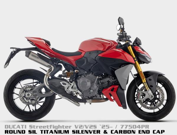 Arrow Round Sil Titanium Dark 77504PRN passend für Ducati