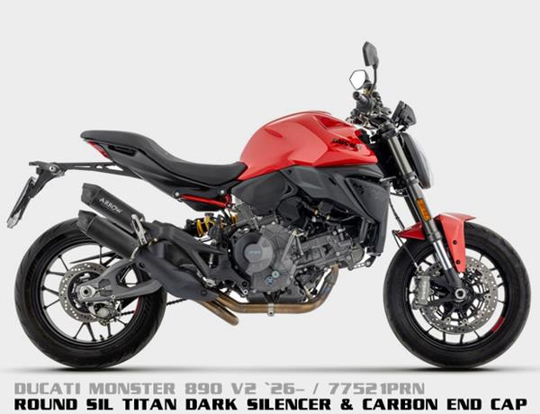 Arrow Round Sil Titanium Dark 77521PRN passend für Ducati