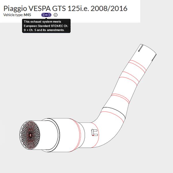 Arrow Krümmer 53051KZ passend für Vespa