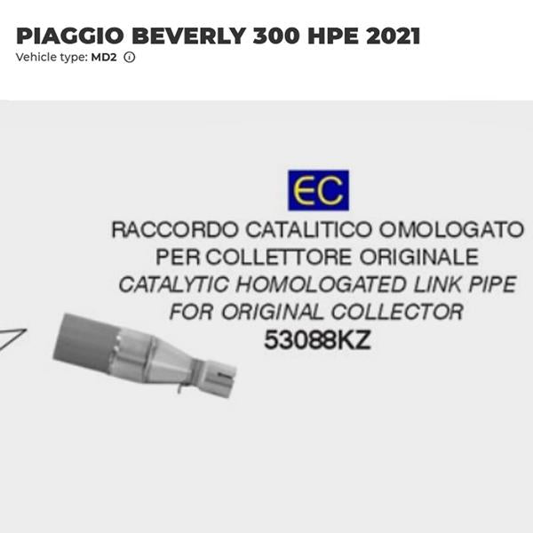 Arrow Krümmer 53088KZ passend für Piaggio