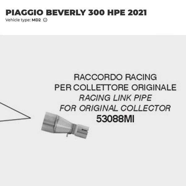 Arrow Krümmer 53088MI passend für Piaggio