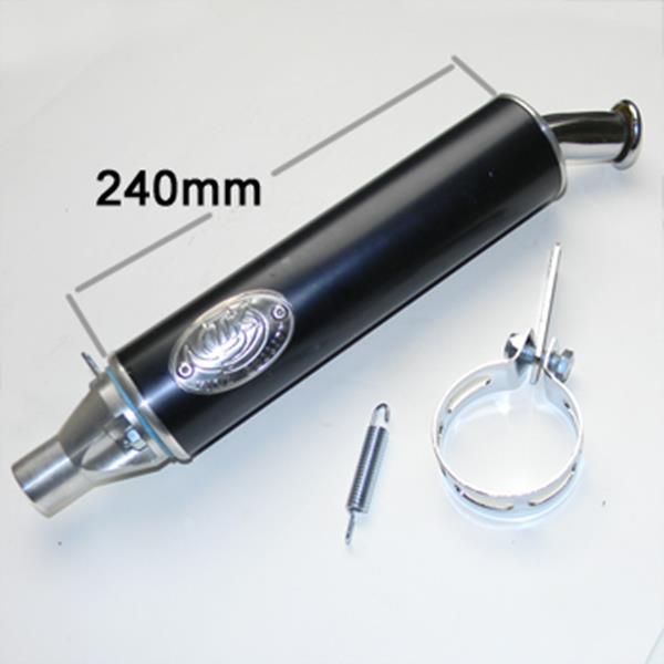 Enddämpfer Turbokit Alu mit 3-Loch Fl.