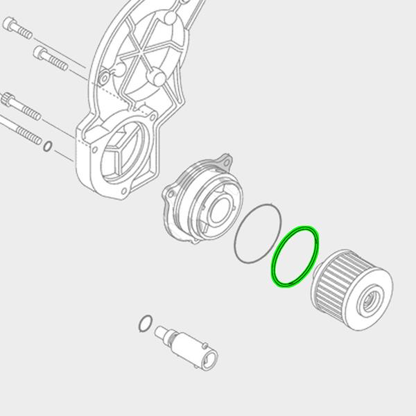 O-Ring Ölfilterverschluss 56,00x2,00 passend für Beta, Suzuki und Yamaha