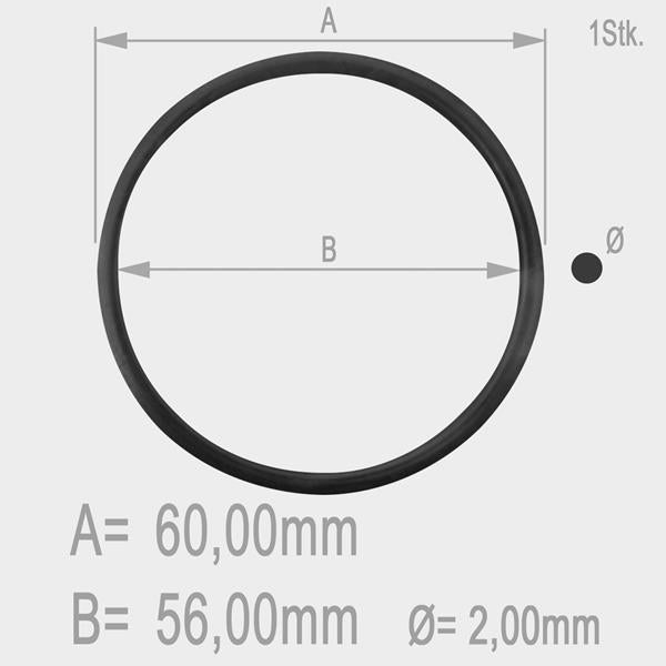 O-Ring Ölfilterverschluss 56,00x2,00 passend für Beta, Suzuki und Yamaha