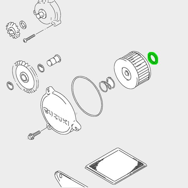 O-Ring Ölfilterverschluss 15,88x2,62 passend für Beta und Suzuki