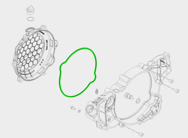 Kupplungsdeckeldichtung für KTM SX 250 passend für Husaberg, Husqvarna und KTM