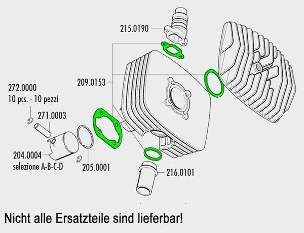 Polini Dichtsatz Sachs 80ccm passend für Sachs