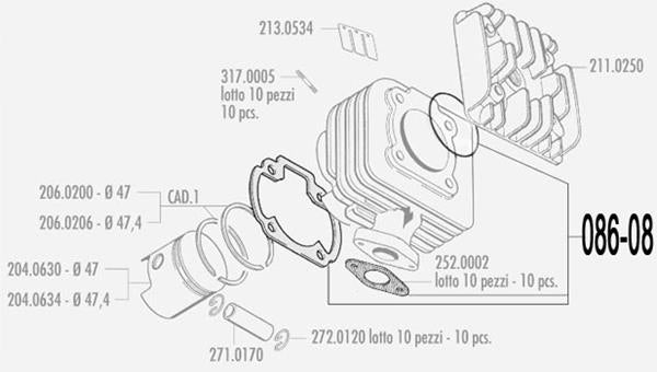 Polini Dichtsatz Italjet Formula