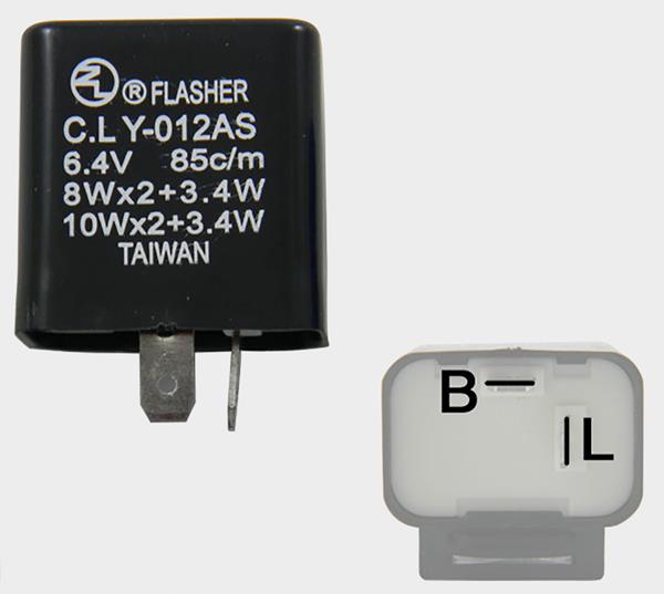 Blinkrelais eckig 2-polig 6V 10W