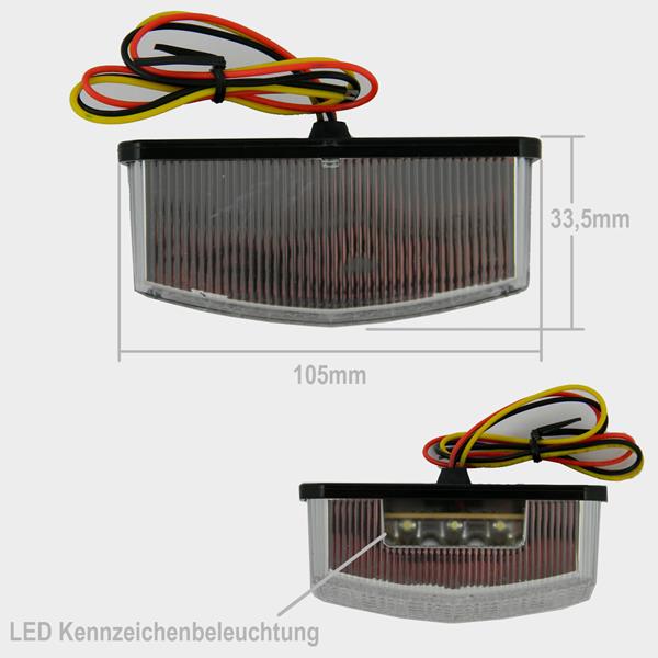 Rücklicht LED universal "E" klareZellone