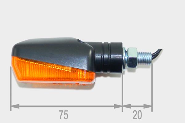 Miniblinkerset kurz schwarz/orange passend für Kawasaki
