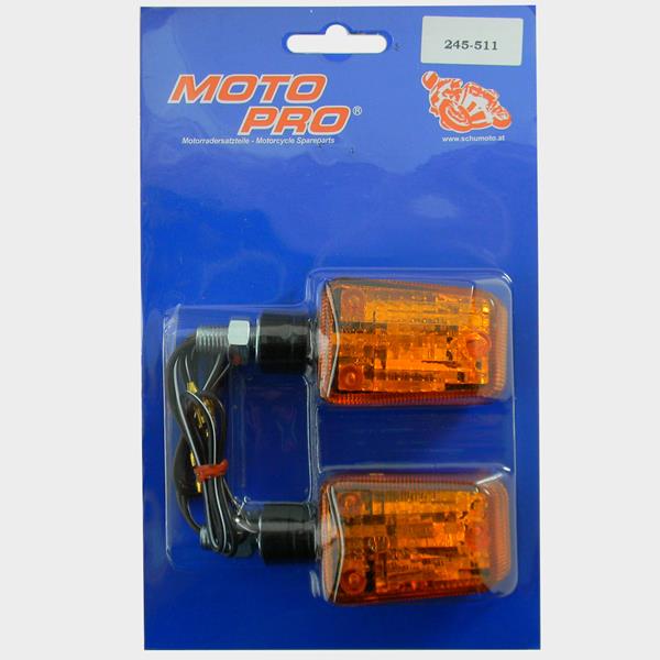 Miniblinkerset kurz schwarz/orange passend für Kawasaki