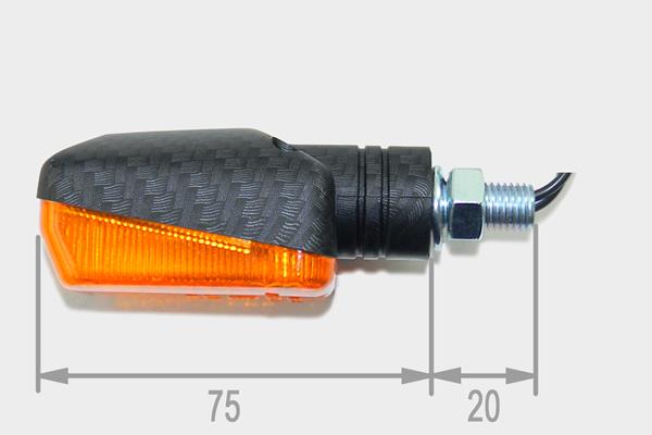 Miniblinkerset kurz Carbon/orange