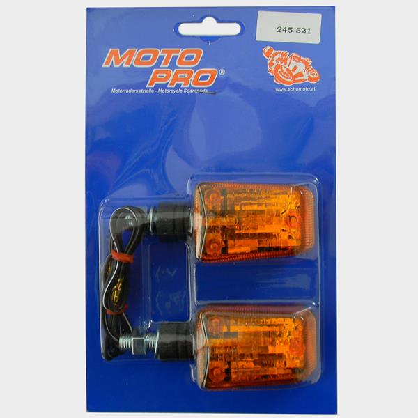 Miniblinkerset kurz Carbon/orange