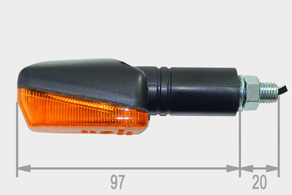 Miniblinkerset lang schwarz/orange