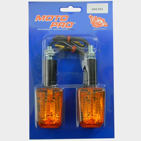 Miniblinkerset lang schwarz/orange