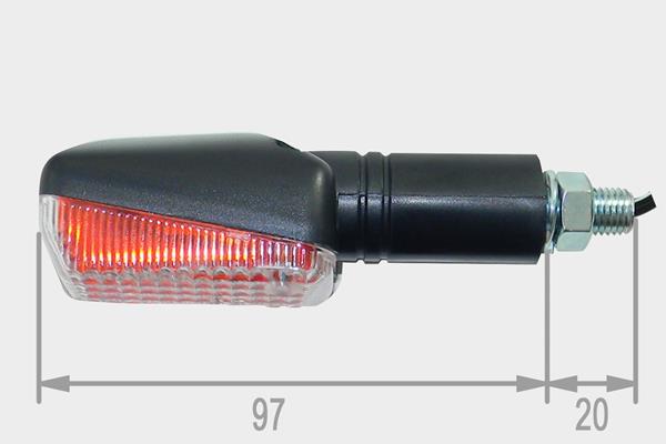 Miniblinkerset lang schwarz/transp