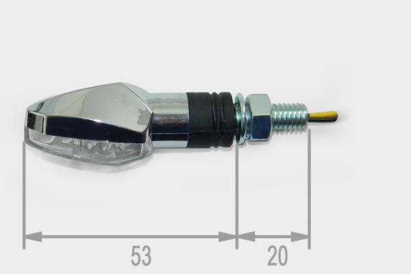 Blinkerset LED Arrow transp/chrom