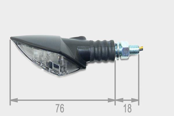 Blinkerset LED Spitz transp/schwarz