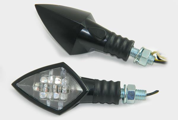 Blinkerset LED Spitz transp/schwarz