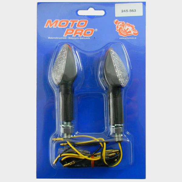 Blinkerset LED "E" Kristall schwarz