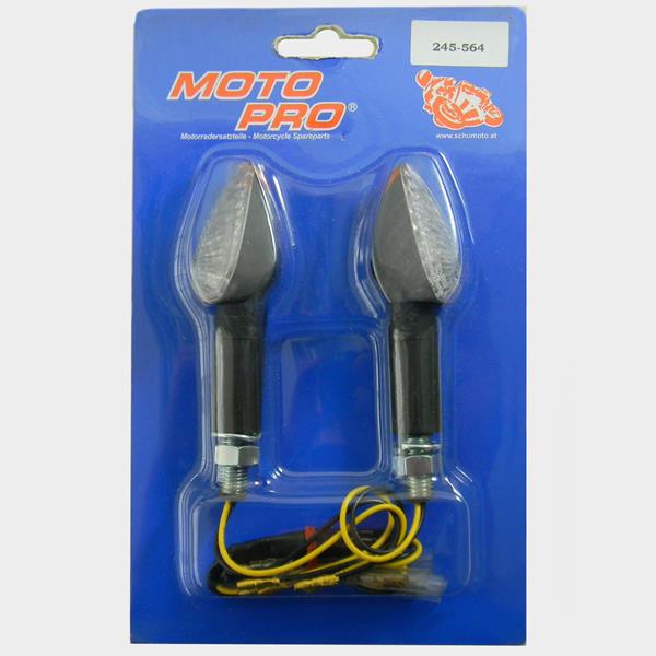 Blinkerset LED "E" Kristall carbon