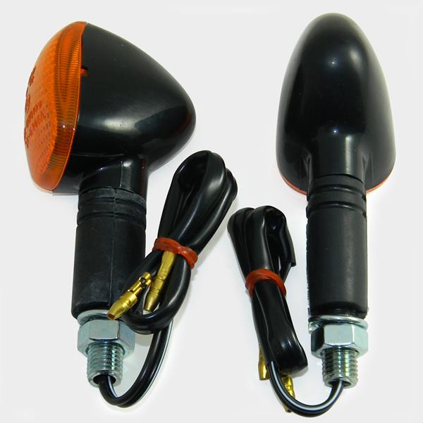 Blinkerset "Duke" lang "E" schwarz