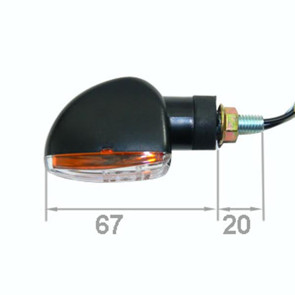Blinkerset Spike "E" kurz schwarz klar