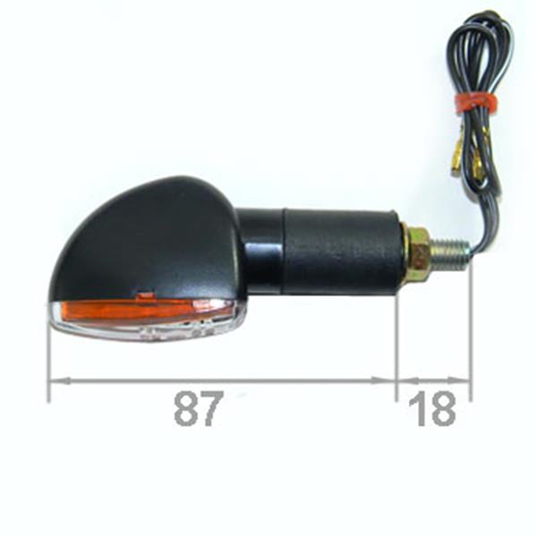 Blinkerset Spike "E" lang schwarz klar