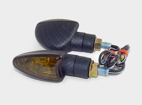 Blinkerset Spike "E" kurz Carbon dunkel