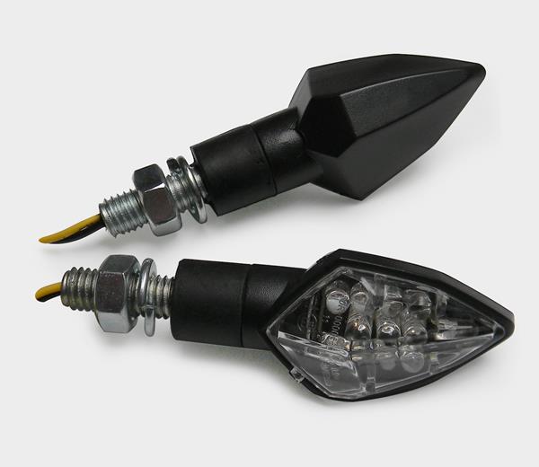 Blinkerset LED E transp/schw.
