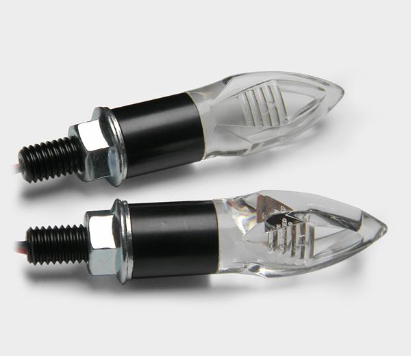 Blinkerset LED "Candle" schwarz/transp.