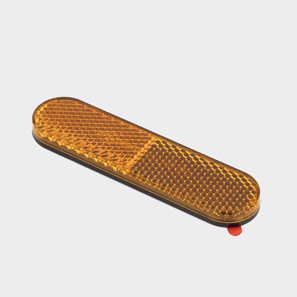 MotoPro Rückstrahler orange geklebt