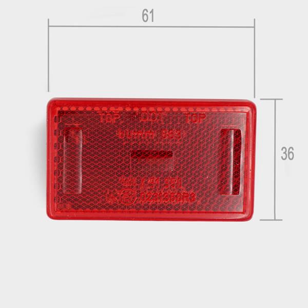 Rückstrahler rot 36mmx61mm selbstkleben
