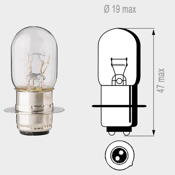 Lampe für Spot Light 12V 25/25W P15D