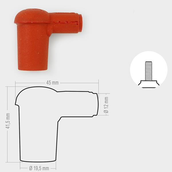Ariete Kerzenstecker spezial rot