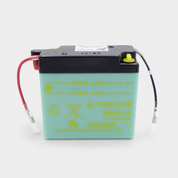 Toplite Motorradbatterie 6N4B-2A 6V 4Ah passend für Suzuki