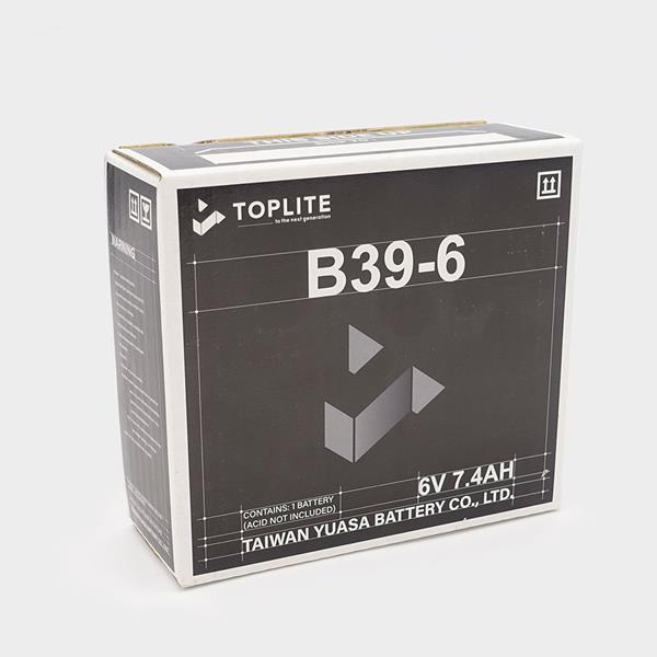 Toplite Motorradbatterie B39-6 6V 7Ah passend für Puch