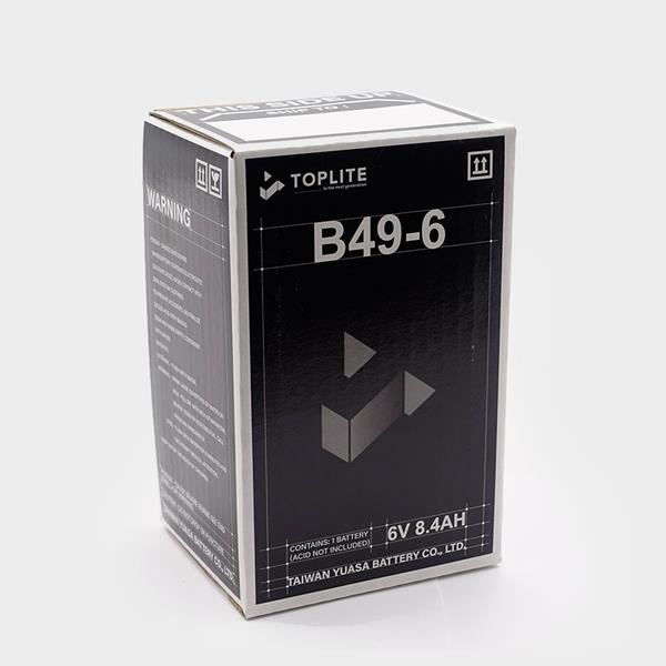 Toplite Motorradbatterie B49-6 6V 8Ah passend für BMW