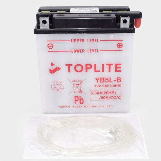 Toplite Motorradbatterie YB5L-B 12V 5Ah