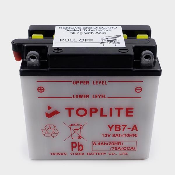 Toplite Motorradbatterie YB7-A 12V 8Ah