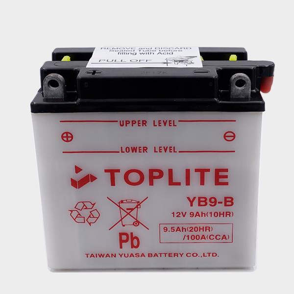 Toplite Motorradbatterie YB9-B 12V 9Ah