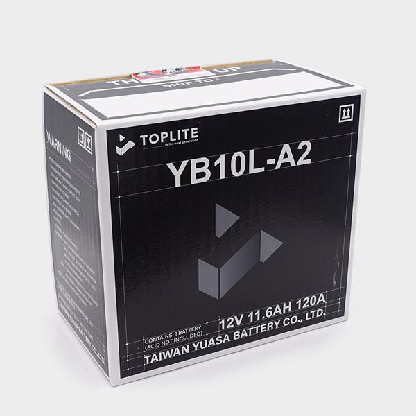 Toplite Motorradbatterie YB10L-A2 12V 11Ah