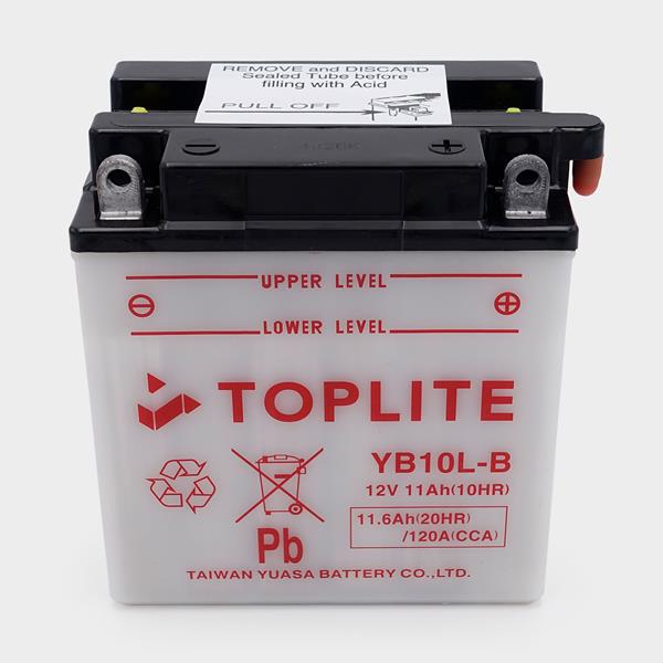 Toplite Motorradbatterie YB10L-B 12V 11Ah