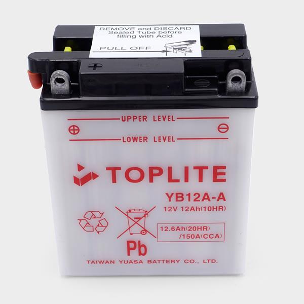 Toplite Motorradbatterie YB12A-A 12V 12Ah