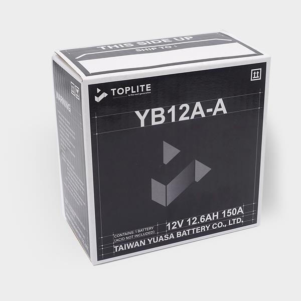 Toplite Motorradbatterie YB12A-A 12V 12Ah