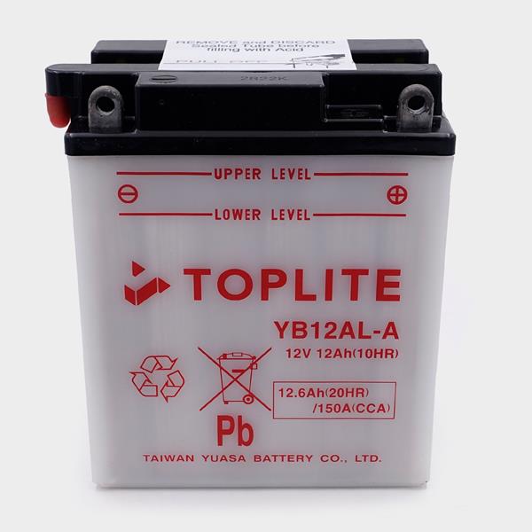 Toplite Motorradbatterie YB12AL-A 12V 12Ah